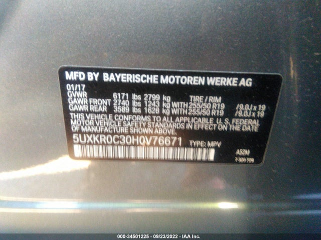 BMW X5 Xdrive35i 2017 5UXKR0C30H0V76671 Image 9