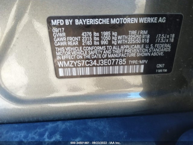 2018 Mini Countryman, VIN: WMZYS7C34J3E07785
