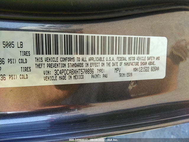 Dodge JOURNEY SE 2017 3C4PDCABXHT570896 Image 9
