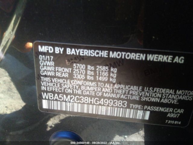WBA5M2C38HG499383 BMW 5 Series 535i