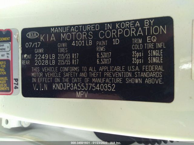 KNDJP3A55J7540352 KIA SOUL +