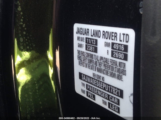 SAJWA0ES6EPU17821 Jaguar Xf I4 T