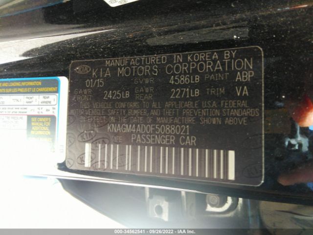 KNAGM4AD0F5088021 KIA OPTIMA HYBRID