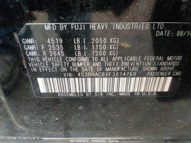 4S3BNAC6XF3014768 Subaru Legacy 2.5i Premium