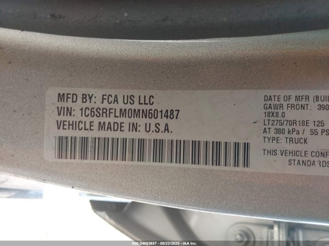 RAM 2021 2021 1C6SRFLM0MN601487 Image 9