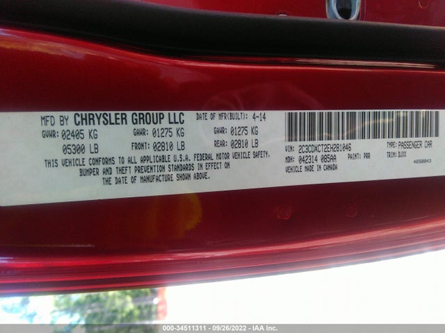 Dodge Charger Rt 100th Anniversary 2014 2C3CDXCT2EH281046 Image 10