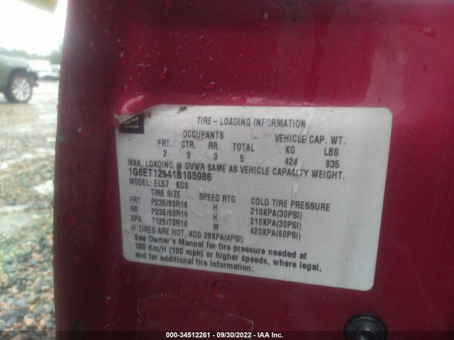 Cadillac Eldorado Touring Etc 2001 1G6ET12941B105986 Image 10