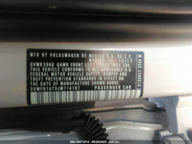 2018 Volkswagen Beetle, VIN: 3VWFD7AT9JM714107
