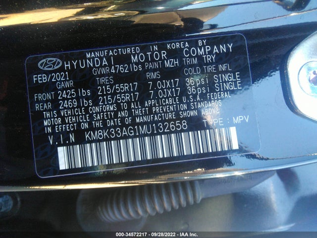 2021 Hyundai Kona, VIN: KM8K33AG1MU132658