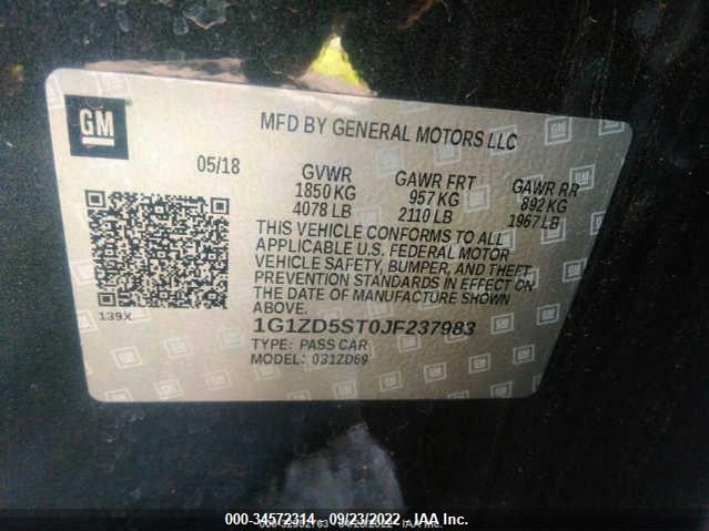 Chevrolet MALIBU LT 2018 1G1ZD5ST0JF237983 Image 10