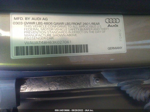 Audi A4 3.0l 2003 WAUAT48H63K027061 Image 10