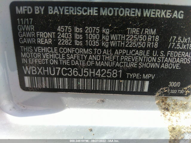 WBXHU7C36J5H42581 BMW X1 Sdrive28i