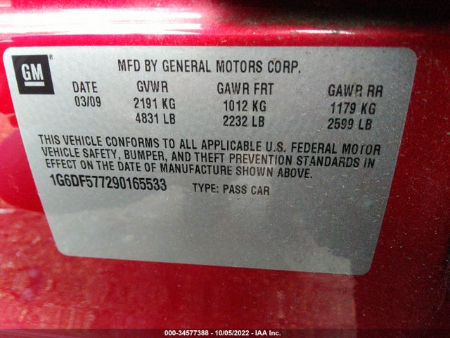 Cadillac CTS 2009 1G6DF577290165533 Image 10
