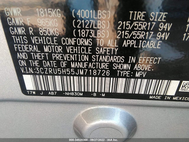 2018 Honda HR-V, VIN: 3CZRU5H55JM718726