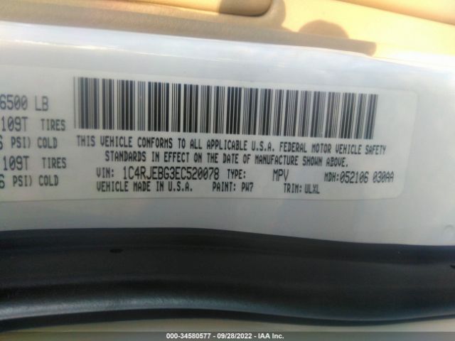 1C4RJEBG3EC520078 Jeep Grand Cherokee Limited
