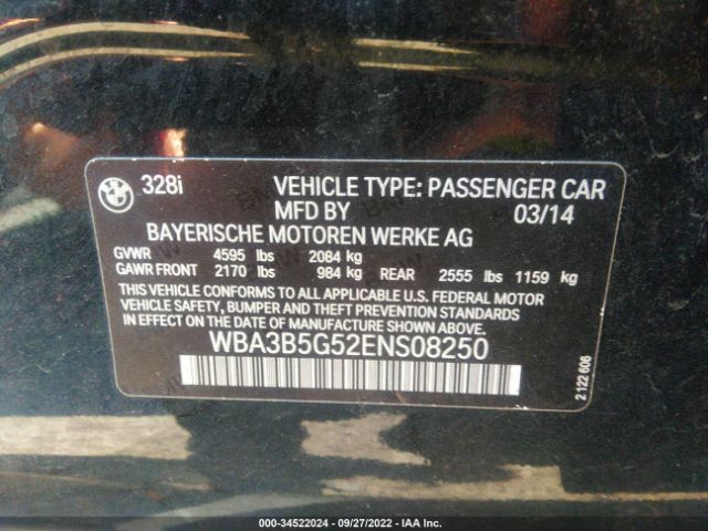 WBA3B5G52ENS08250 BMW 3 Series 328i Xdrive