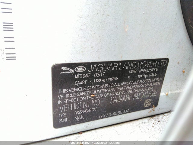 2018 Jaguar XE, VIN: SAJAN4EV9JCP17502
