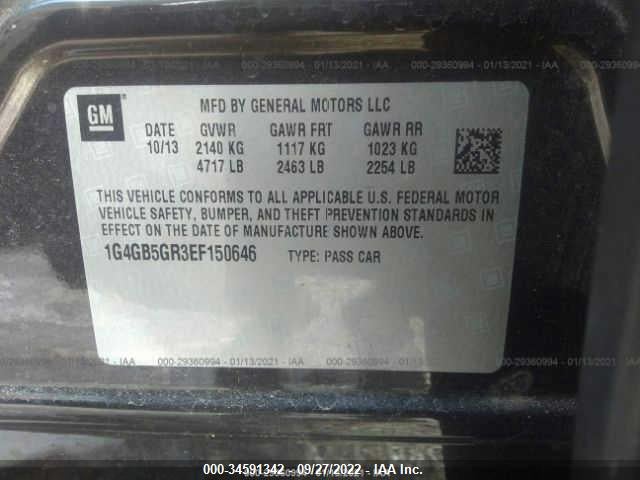 1G4GB5GR3EF150646 Buick Lacrosse Leather