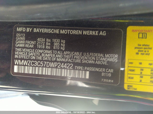 2013 MINI COUNTRYMAN WMWZC3C57DWP24422 Photo 8