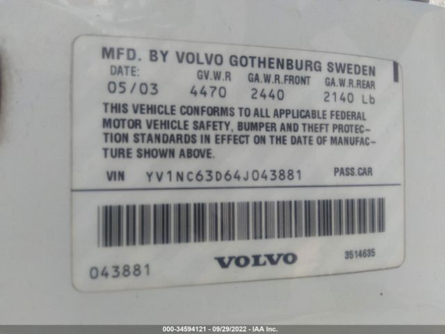 YV1NC63D64J043881 Volvo C70