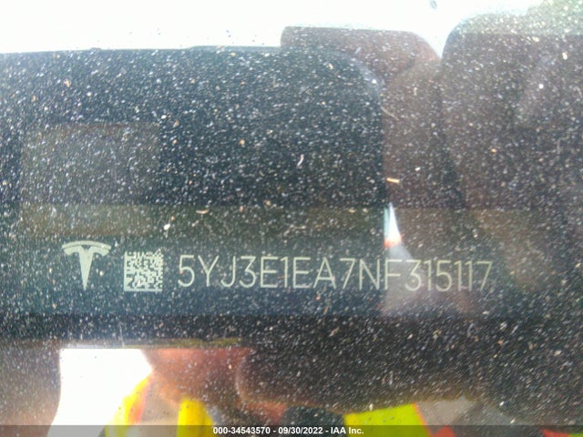 Tesla MODEL 3 2022 5YJ3E1EA7NF315117 Image 10