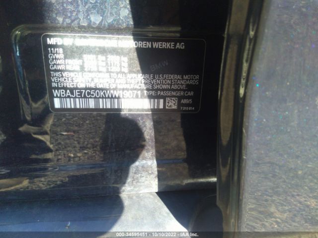 WBAJE7C50KWW19071 BMW 5 Series 540i Xdrive