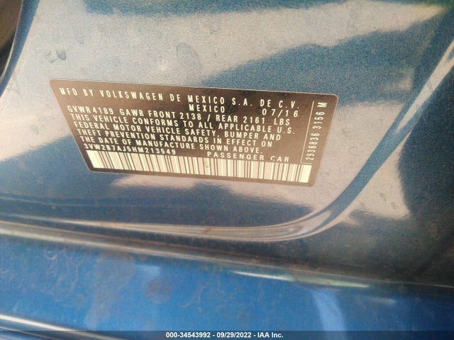 2017 Volkswagen Jetta, VIN: 3VW2B7AJ5HM213549