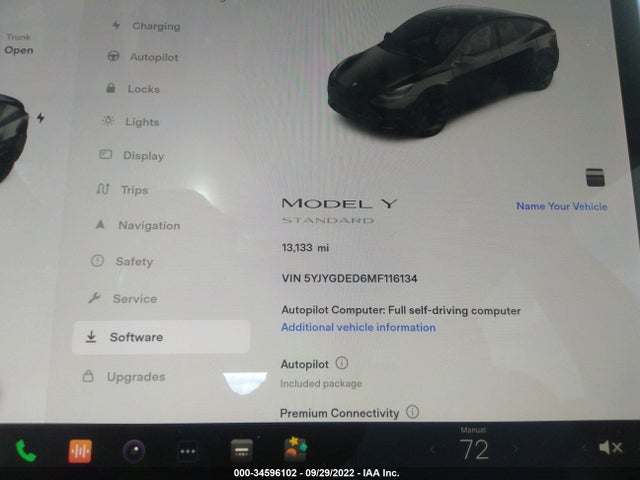 2021 Tesla Model Y, VIN: 5YJYGDED6MF116134