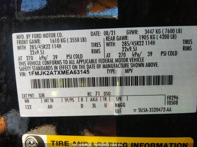 2021 Ford Expedition, VIN: 1FMJK2ATXMEA63145