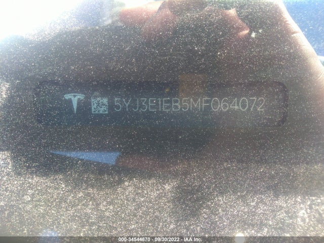 Tesla Model 3 Long Range 2021 5YJ3E1EB5MF064072 Image 10
