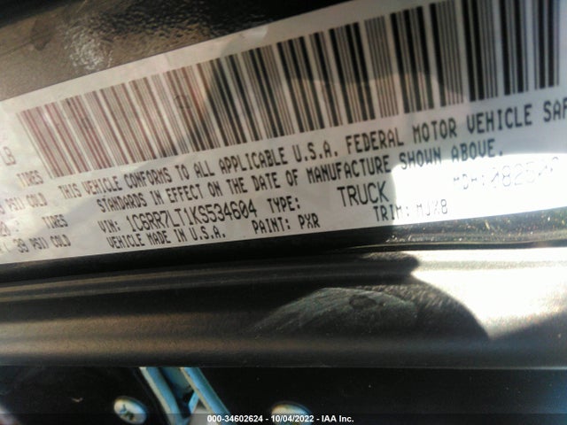1C6RR7LT1KS534604 RAM 1500 Classic Lone Star
