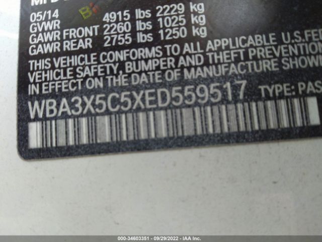 WBA3X5C5XED559517 BMW 3 Series Gran Turismo 328i Xdrive