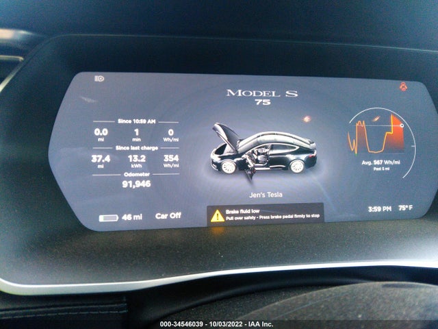 Tesla MODEL S 2016 5YJSA1E1XGF154515 Image 10