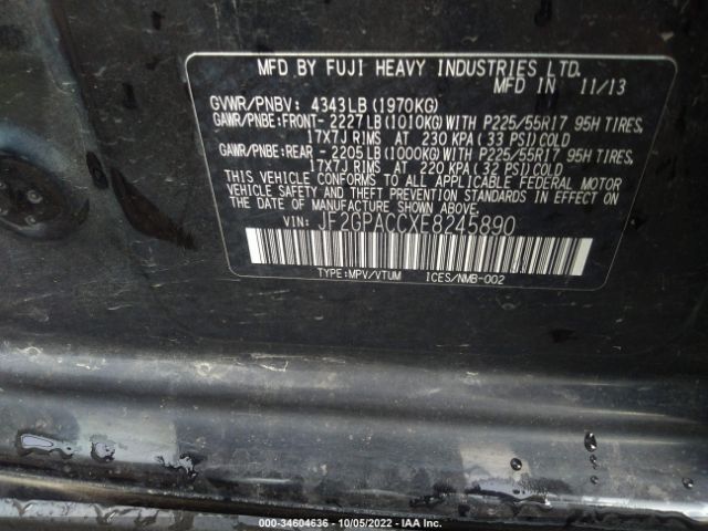 JF2GPACCXE8245890 Subaru Xv Crosstrek Premium
