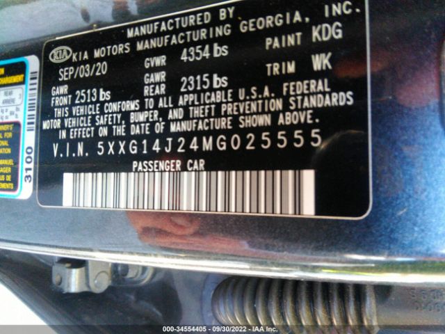 5XXG14J24MG025555 KIA K5 LXS