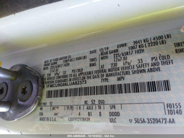 1FMCU9G66LUA82373 Ford ESCAPE SE