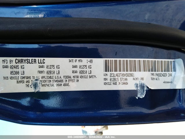 Chrysler 300 300c Hemi 2009 2C3LA63T09H582861 Image 11