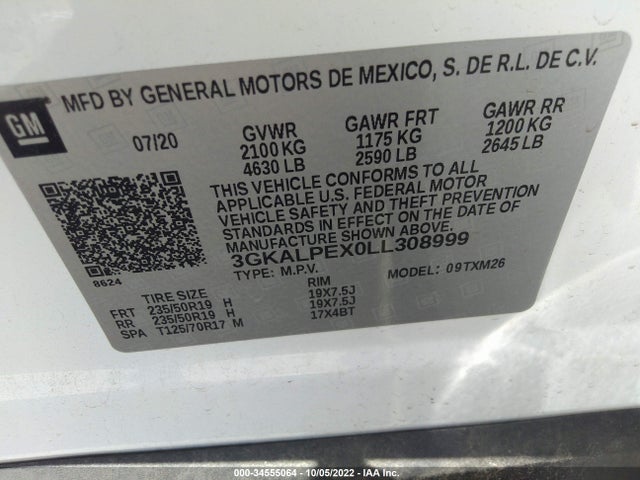 GMC Terrain Slt 2020 3GKALPEX0LL308999 Image 9