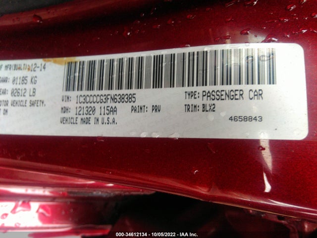 1C3CCCCG3FN638385 Chrysler 200 C