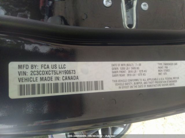 2C3CDXCT5LH190673 Dodge CHARGER R/T