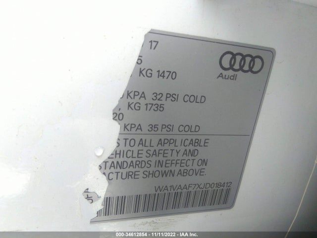 2018 Audi Q7, VIN: WA1VAAF7XJD018412