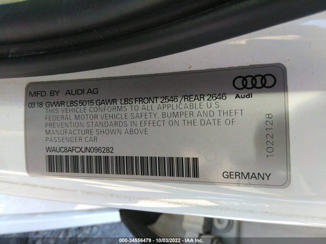 2018 Audi A6, VIN: WAUC8AFCXJN096282