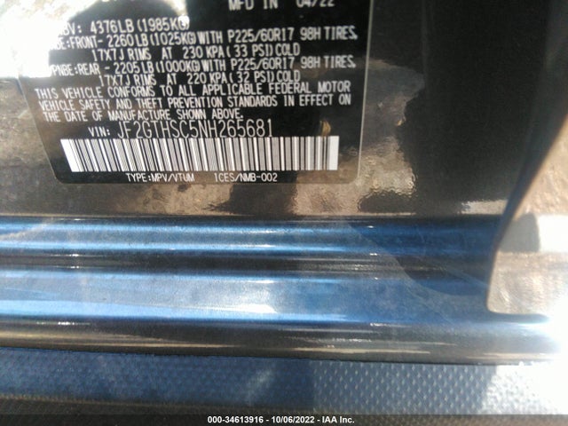 2022 Subaru Crosstrek, VIN: JF2GTHSC5NH265681