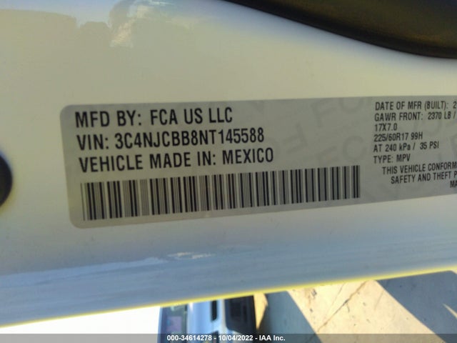 2022 Jeep Compass, VIN: 3C4NJCBB8NT145588