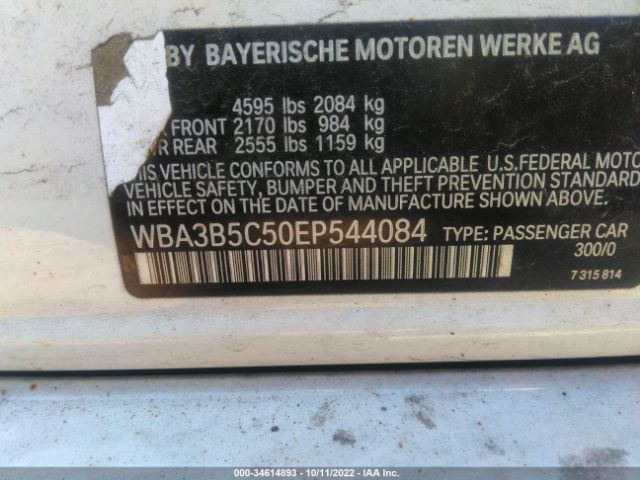 WBA3B5C50EP544084 BMW 3 Series