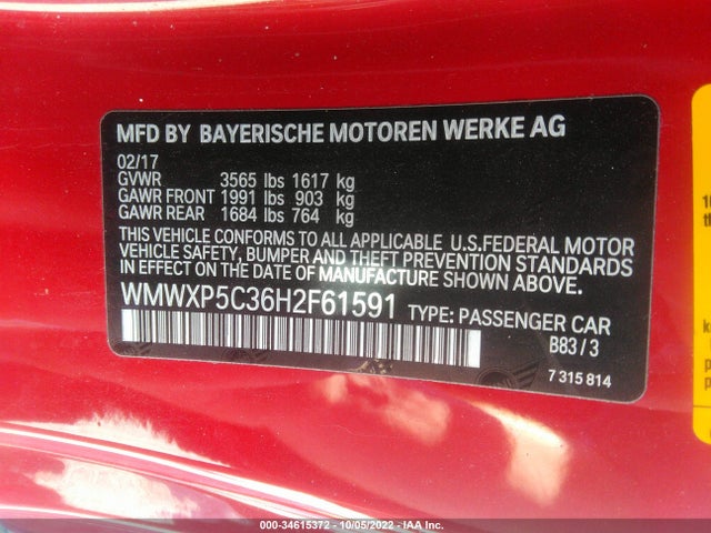 2017 Mini Hardtop, VIN: WMWXP5C36H2F61591
