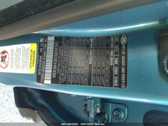 SALVV2BG9DH853056 Land Rover RANGE ROVER EVOQUE
