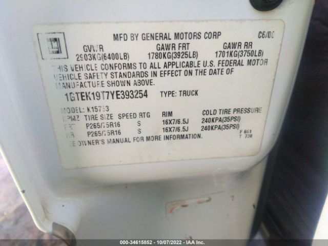 1GTEK19T7YE393254 GMC New Sierra 1500 Sle