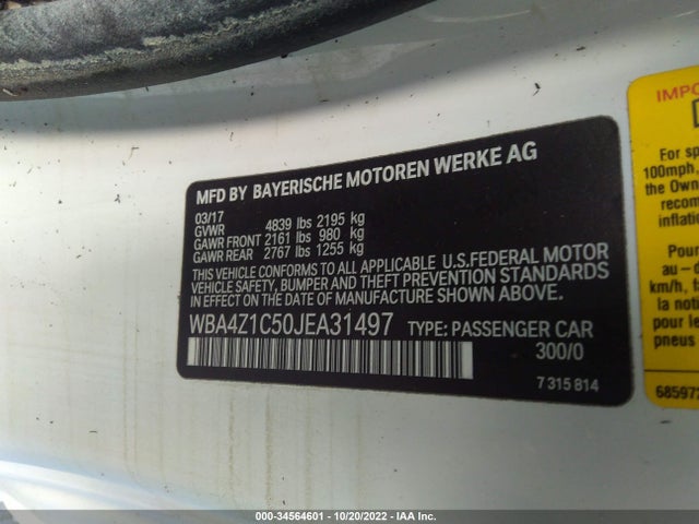 BMW 2018 2018 WBA4Z1C50JEA31497 Image 21