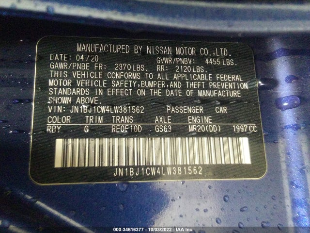 2020 Nissan Qashqai, VIN: JN1BJ1CW4LW381562